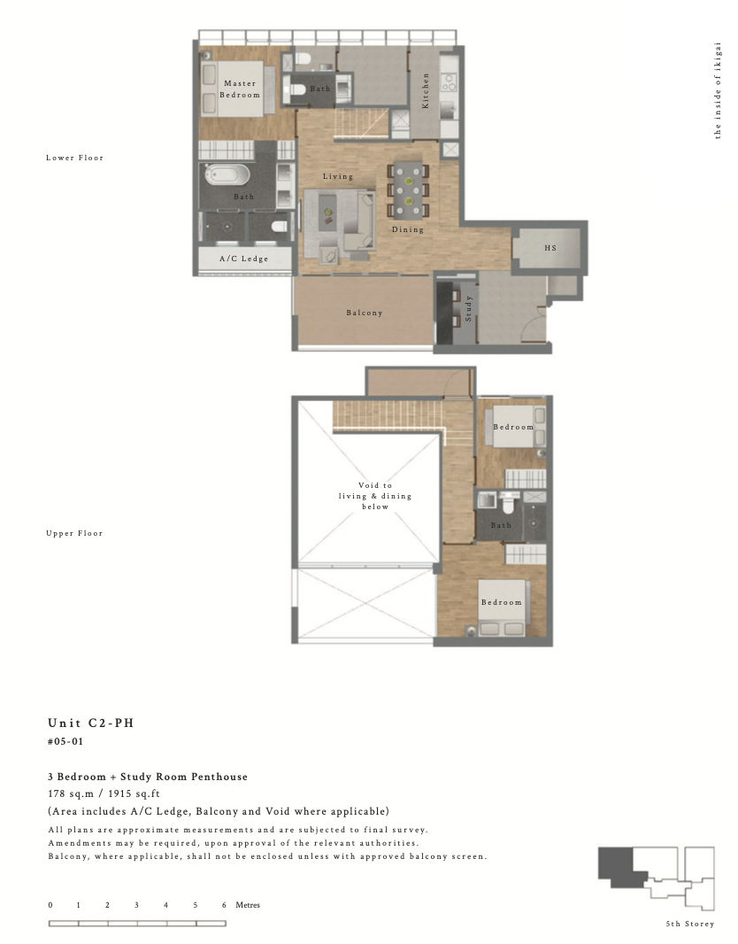 Ikigai 3 Bedroom PenthouseType C2 Floor Plan