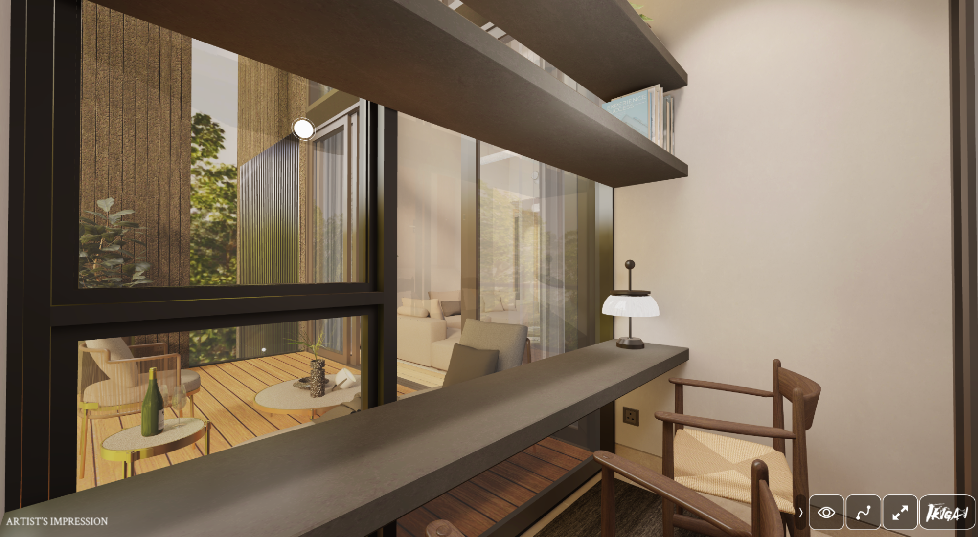 Ikigai 3 Bedroom PenthouseType C2 Study Room Facing the Balcony