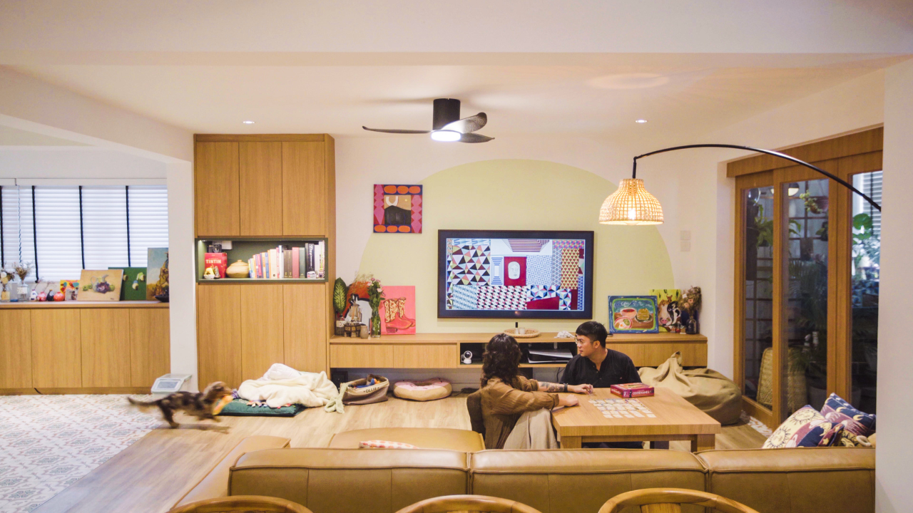 Inside An Inventive HDB Home With Clever Carpentry Details And A Cosy Balcony Setup