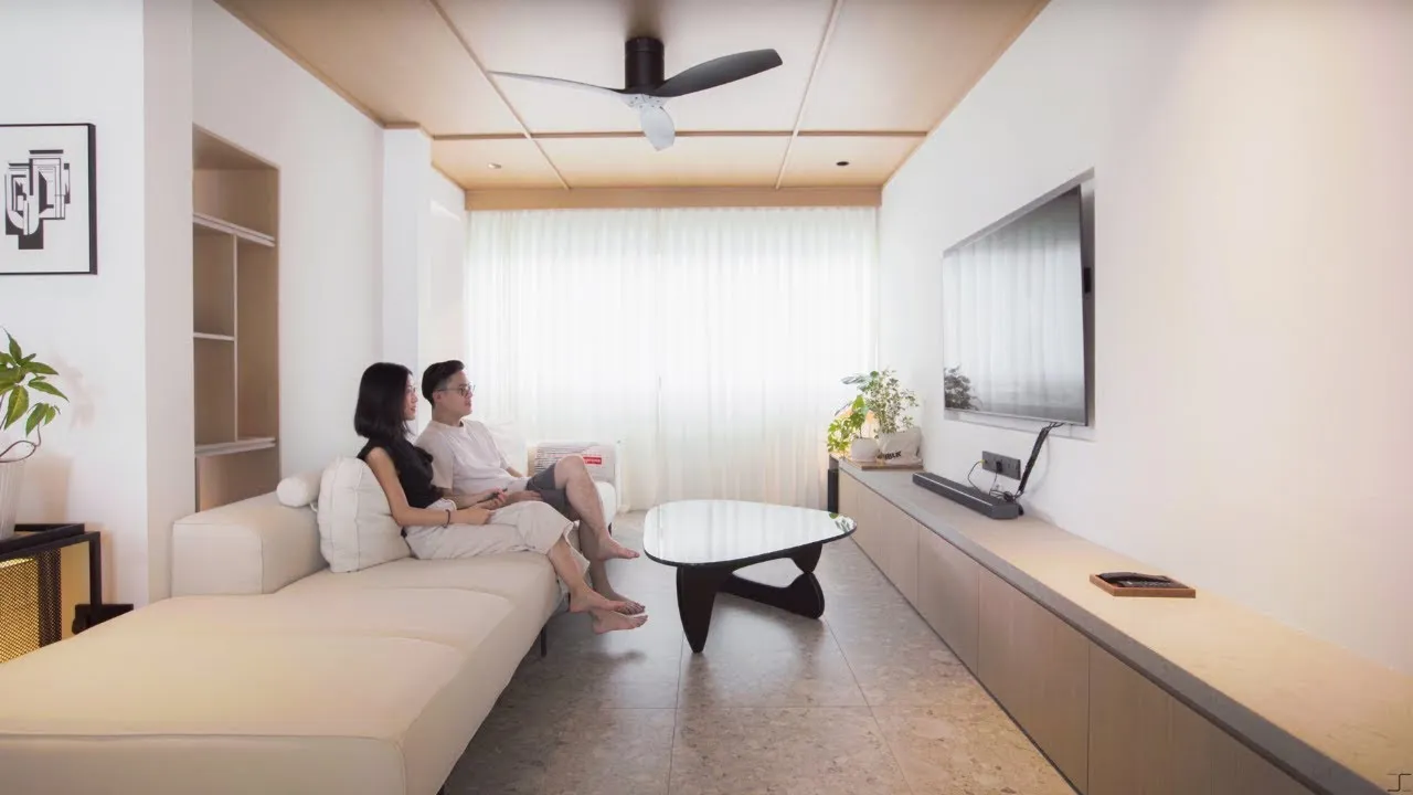 Inside An Architect Couples Tasteful Timber Filled Makeover Of An Old HDB Flat