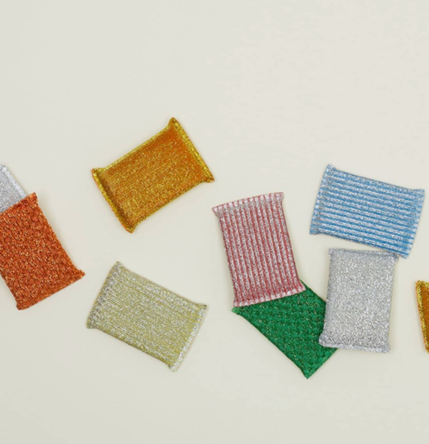 Hawkins New York Lurex sponges in metallic colours