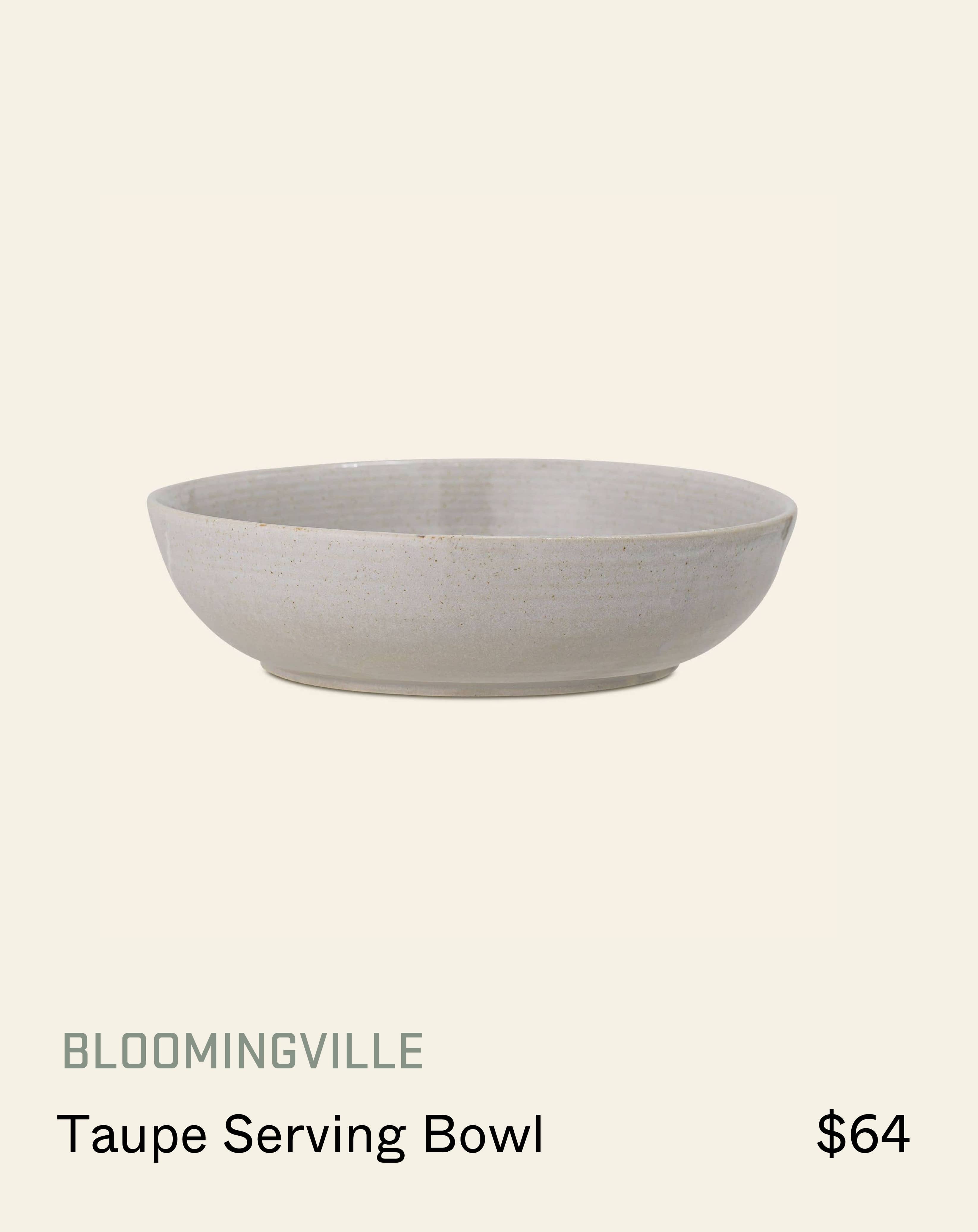 Stacked Store Taupe Serving Bowl