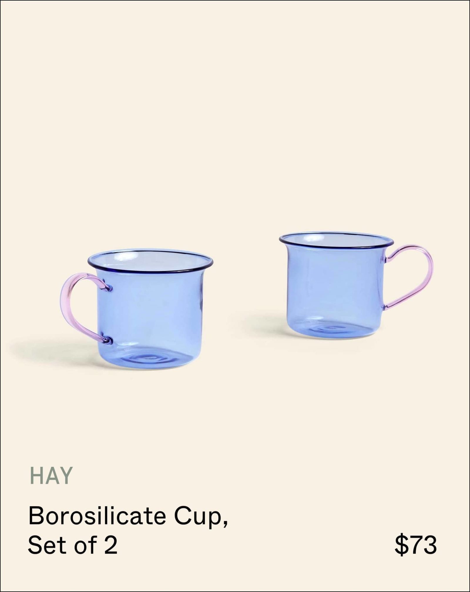 Stacked Store HAY Borosilicate Cup Set of 2 Copy