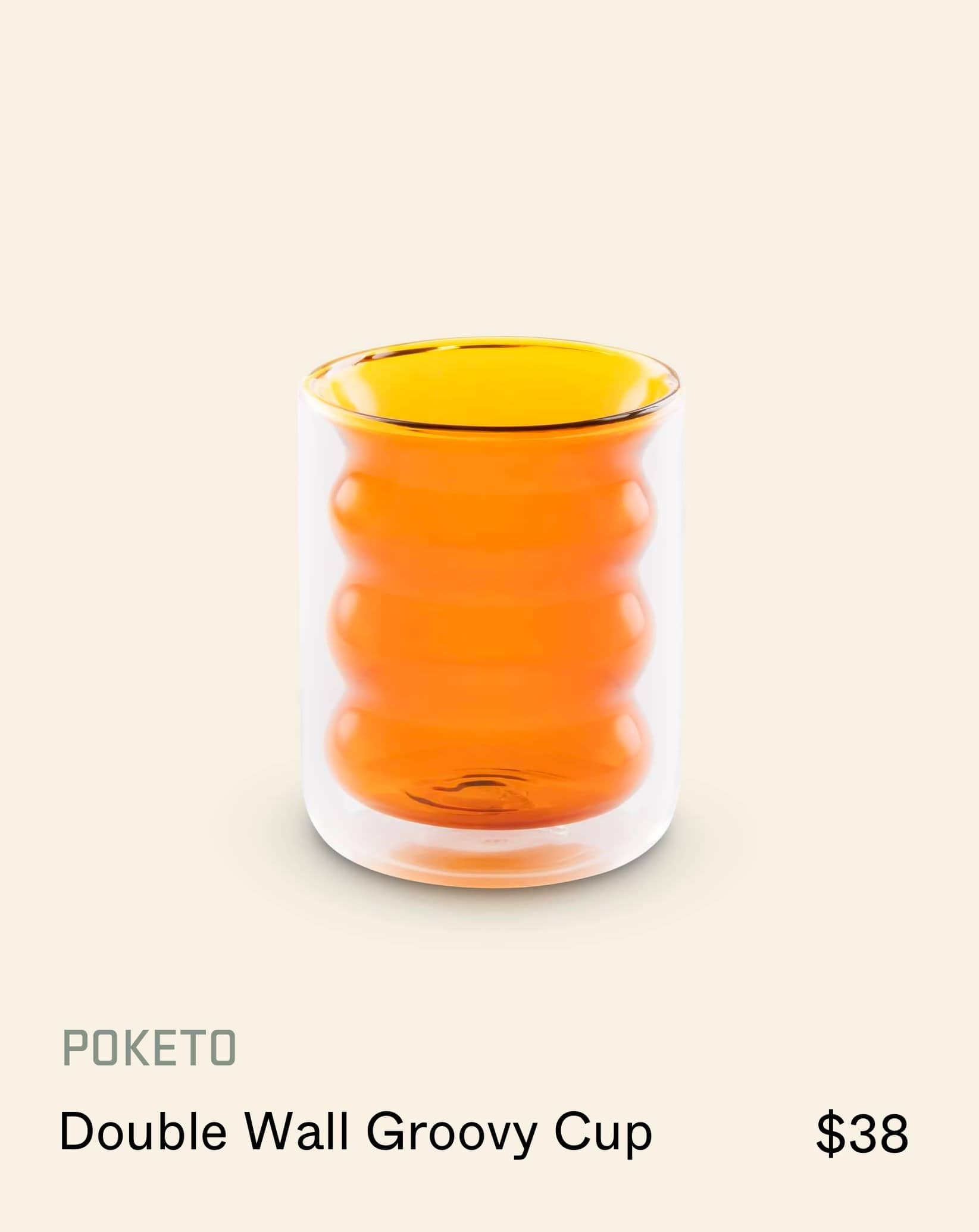 Stacked Store Poketo Double Wall Groovy Cup
