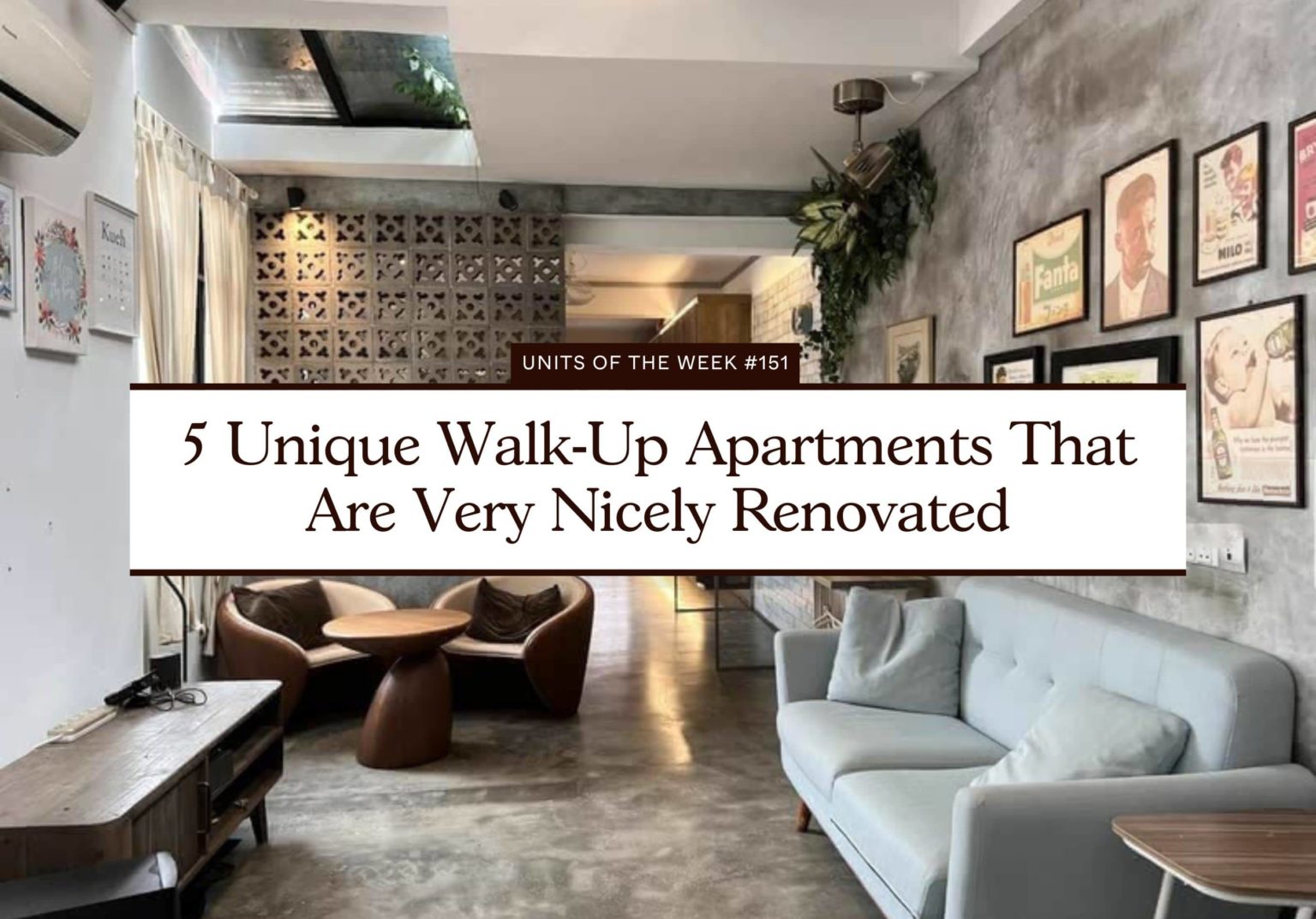 5 Unique Walk Up Apartments That Are Very Nicely Renovated