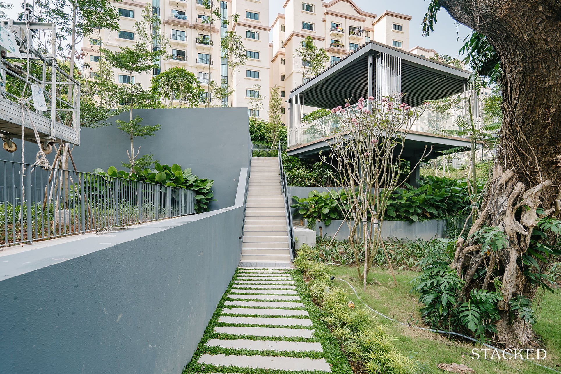 The Stirling Residences pathway to Sky Cabana