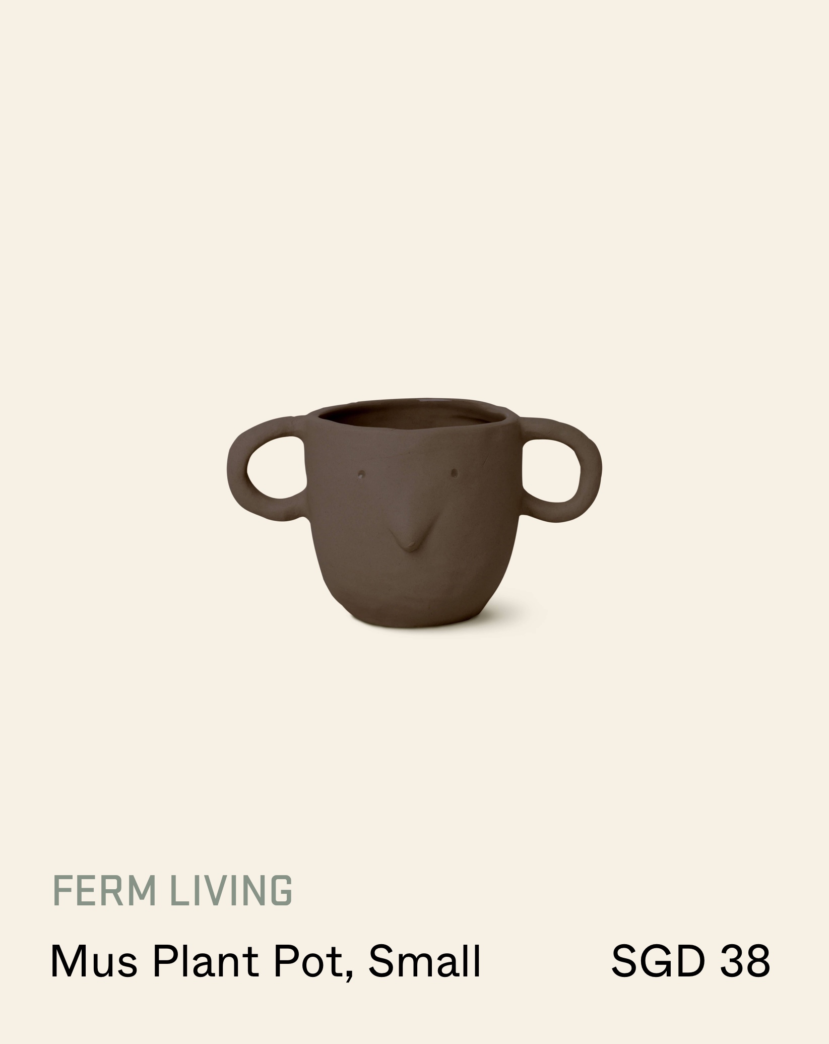 Stacked Store Ferm Living Mus Plant Pot, Small