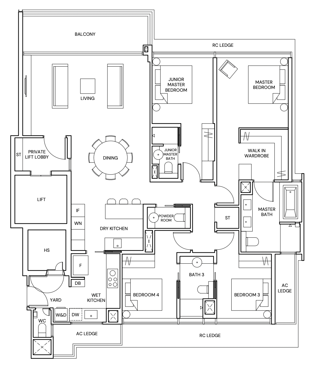terra hill 4 bedroom floorplan 1
