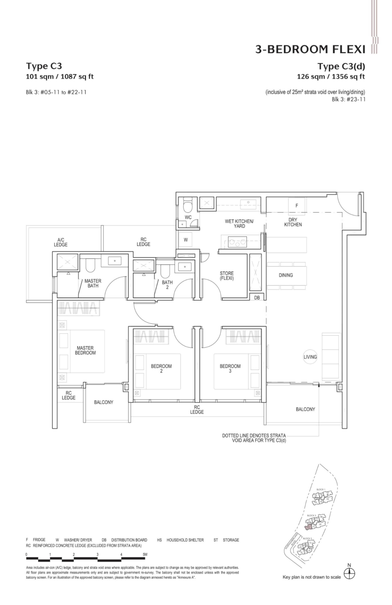 3 Bedroom Flexi Floor Plan