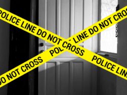 police line do not cross door