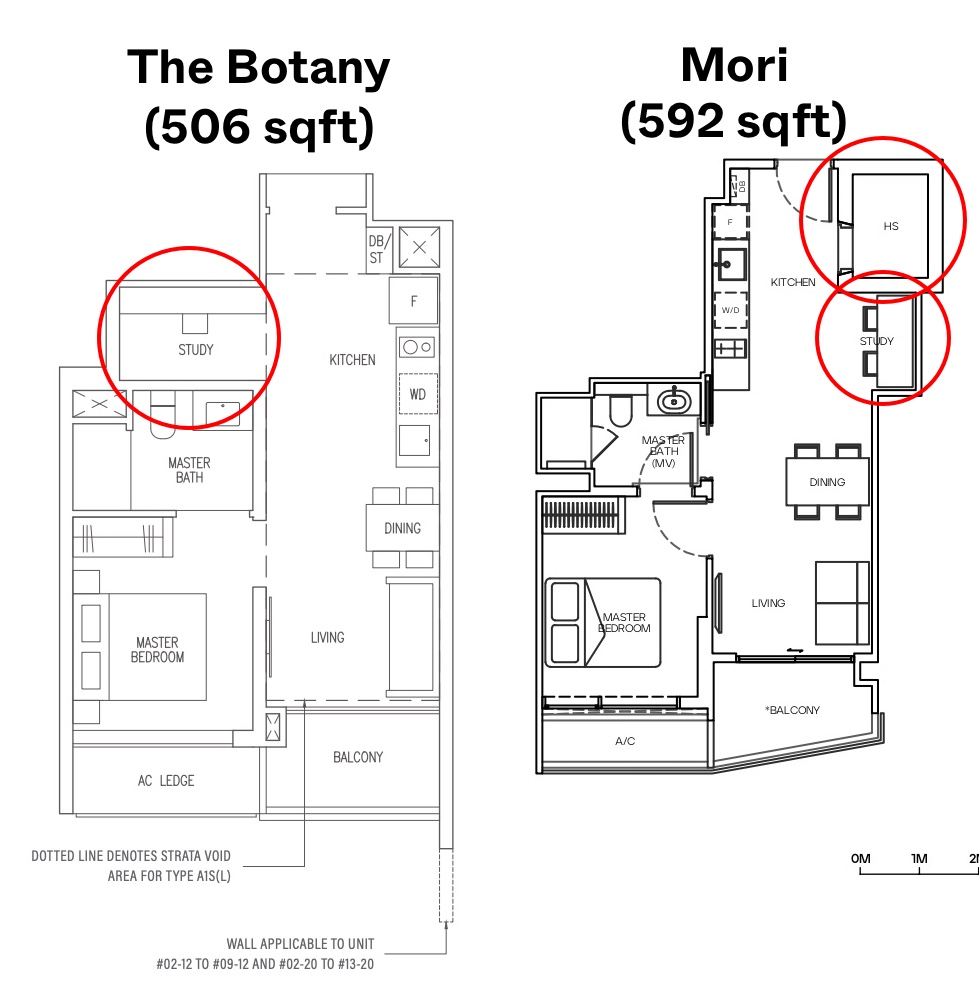 The Botany vs Mori floor plan