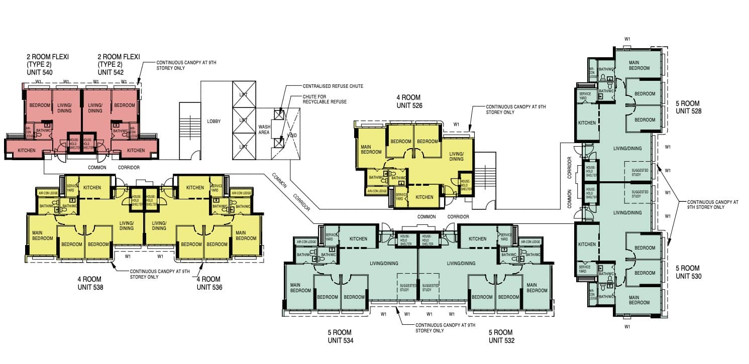 bedok south horizon corridor layout