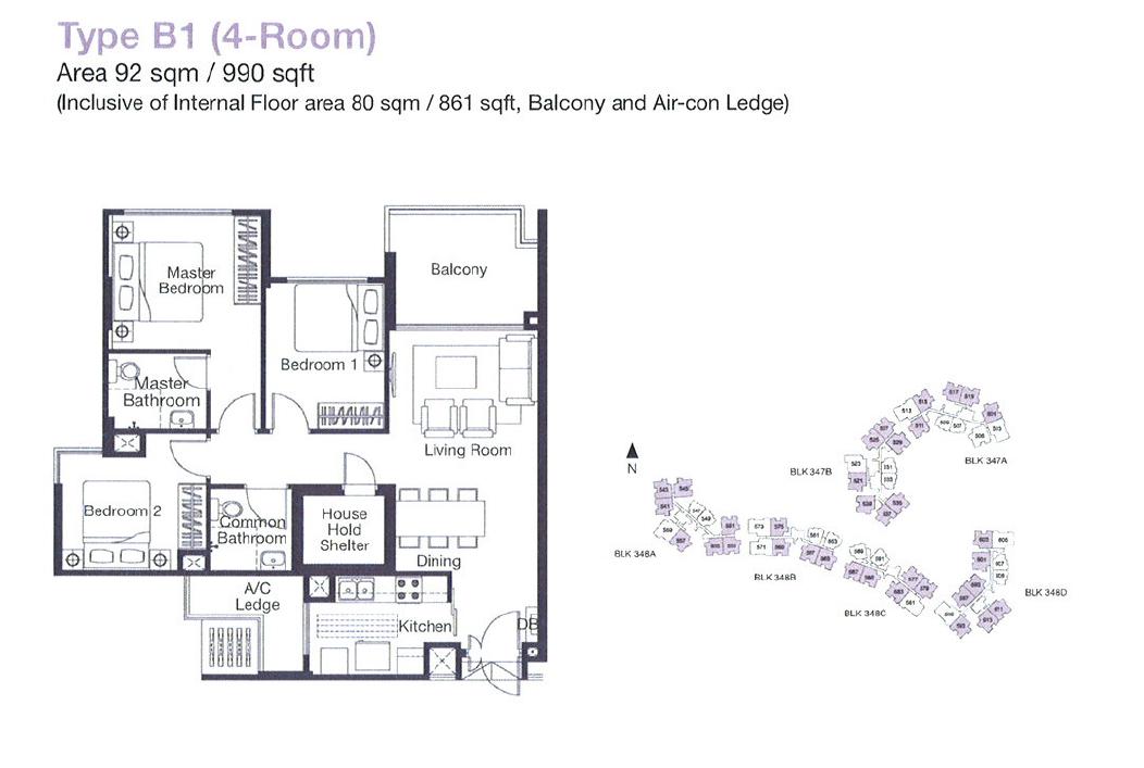 Adora Green 4 Room Flat