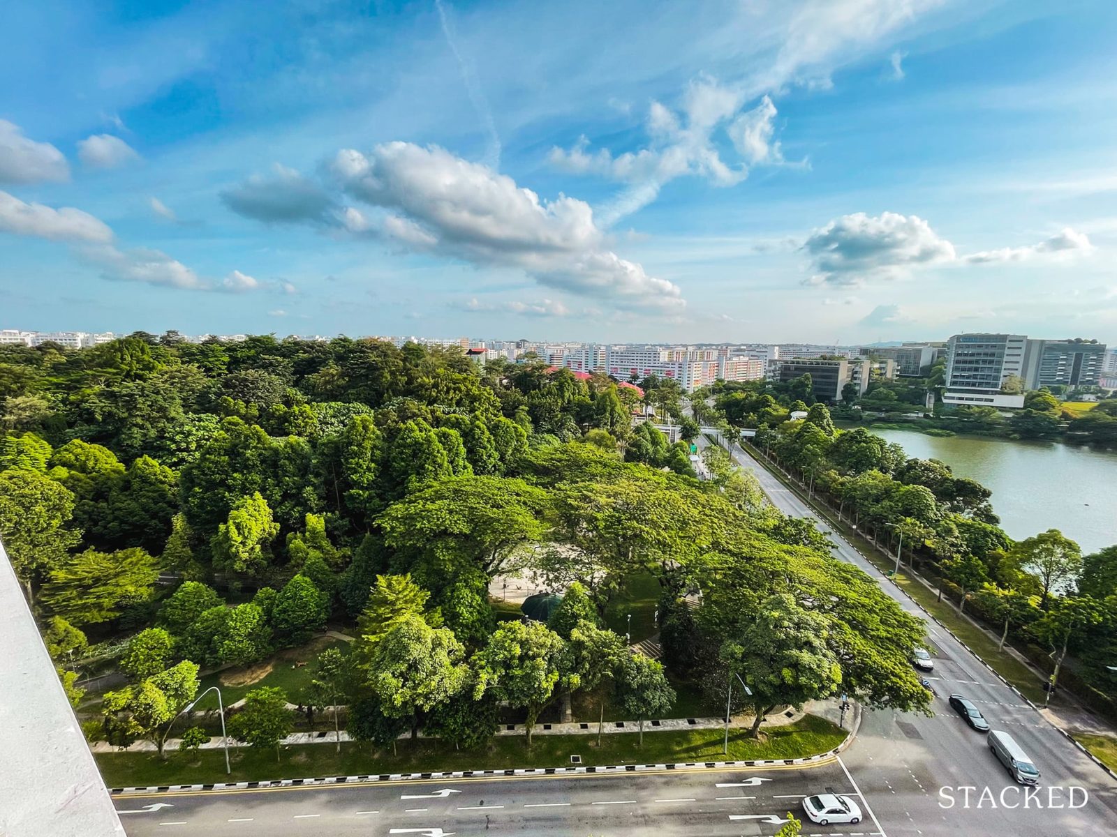 Adora Green 99 top view greenery and road