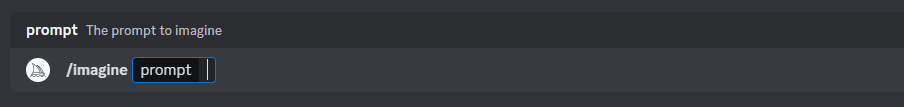 The /imagine prompt box in Midjourney on Discord