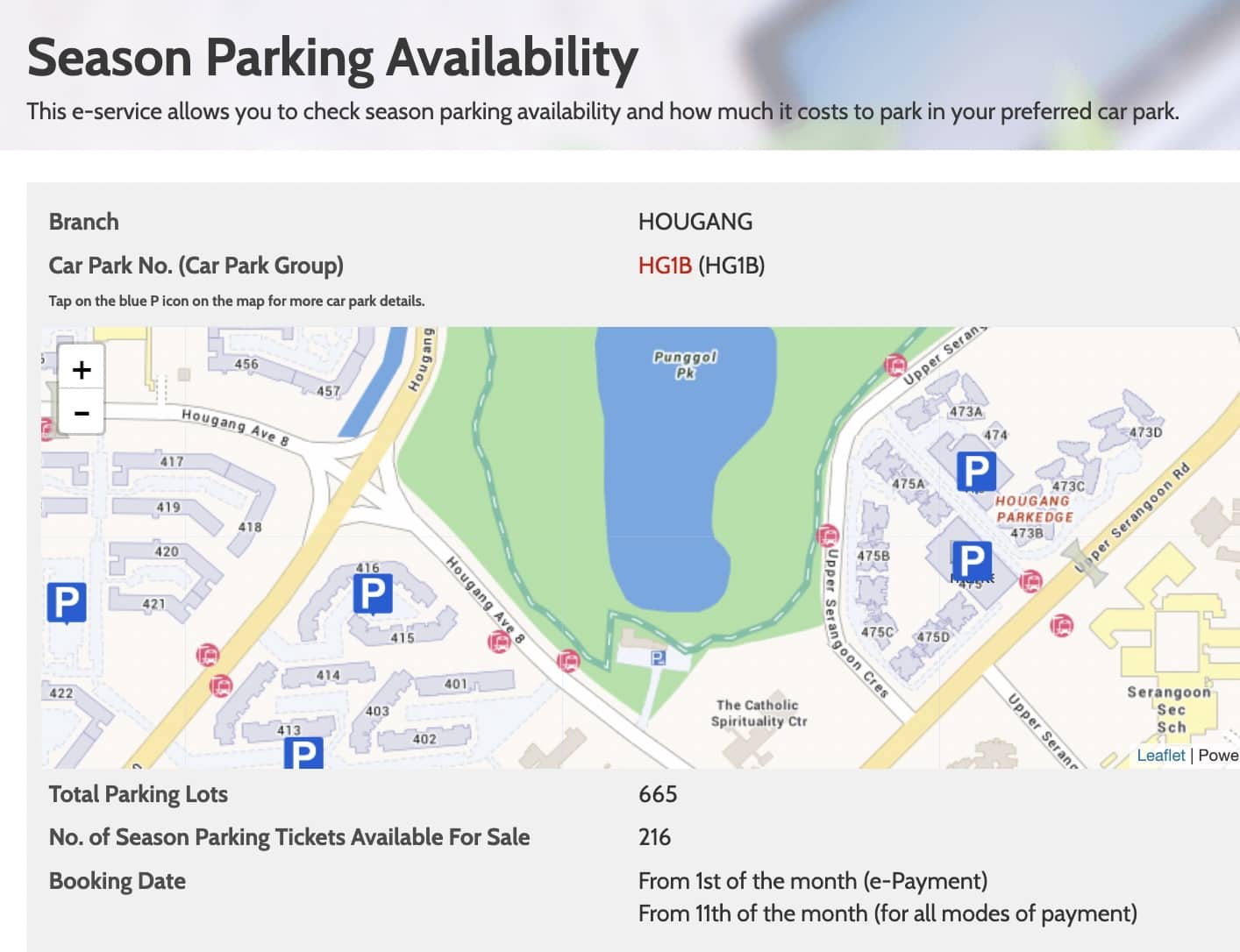 parkland residences season parking