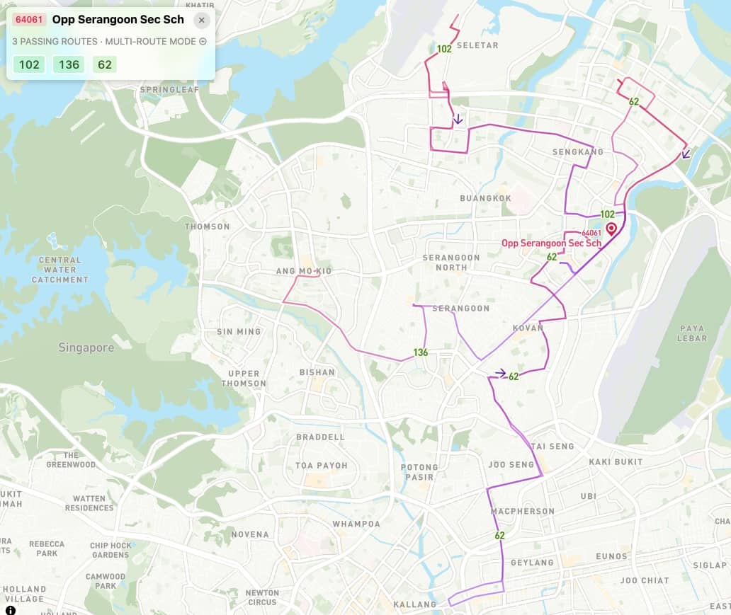 Parkland Residences DBSS Bus Routes