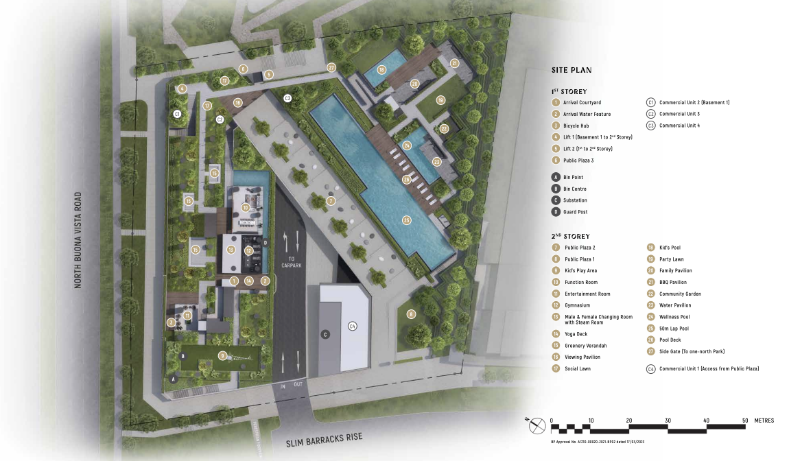 Blossoms by the Park common amenities site plan
