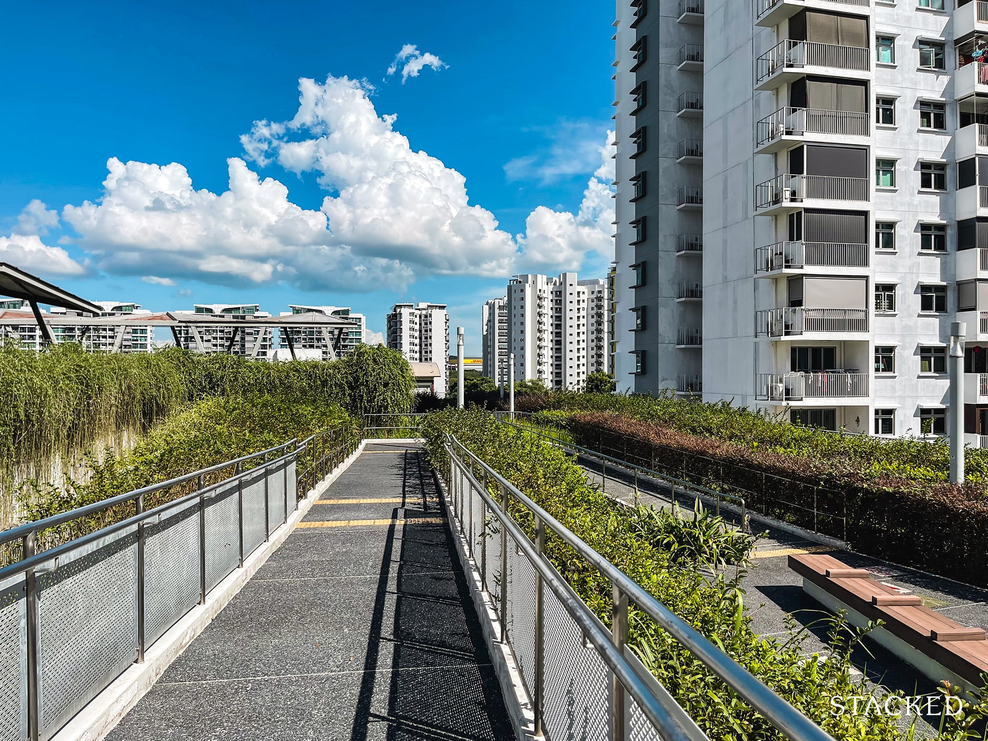 Parkland Residences DBSS roof garden ramp pathway