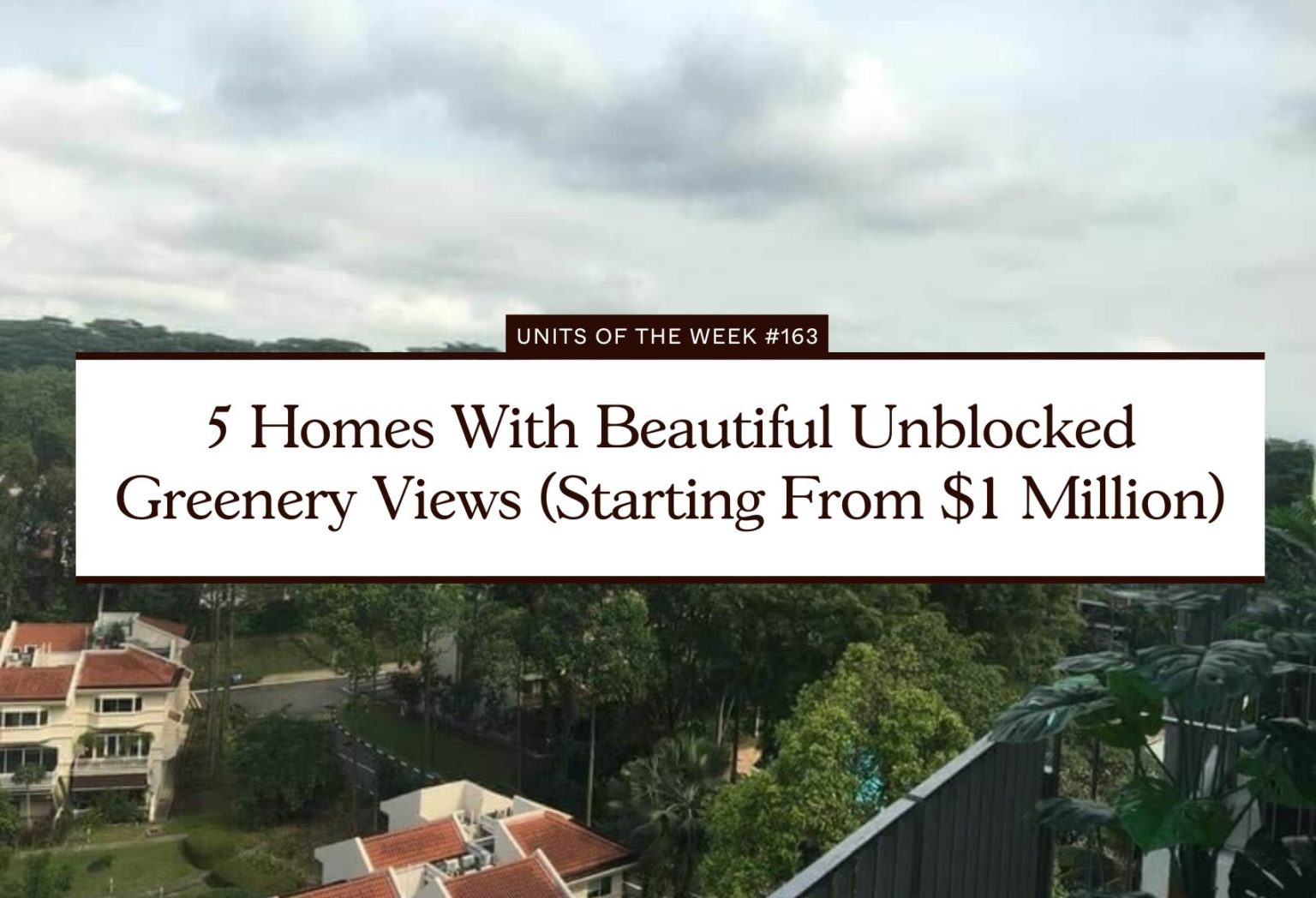 5 Homes With Beautiful Unblocked Greenery Views Starting From 1 Million