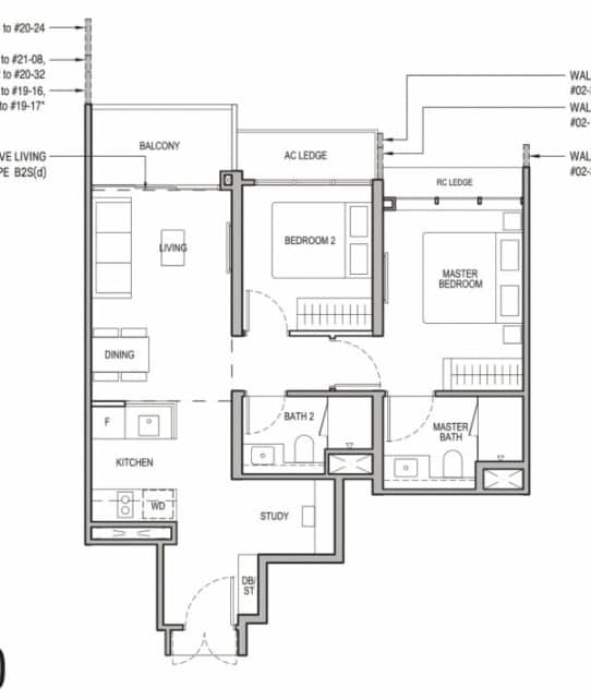 tembusu grand 2 bedroom study