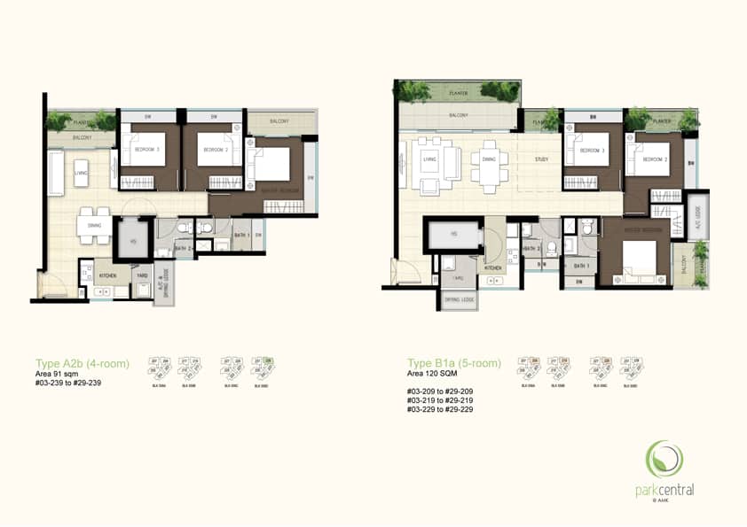 park central floor plans