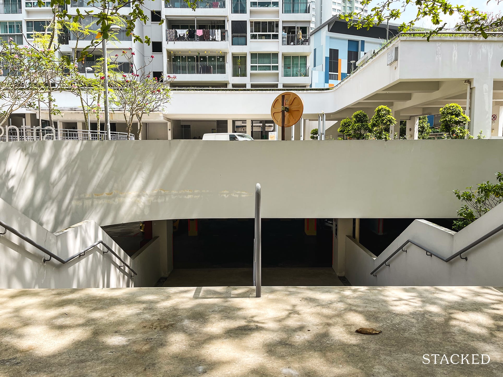 Park Central @ AMK stairs to the parking