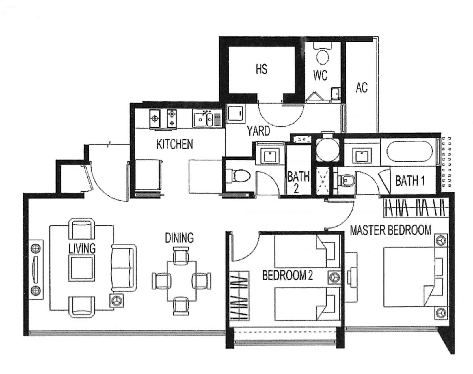 Belmond Green 2 Bedroom Unit Floor Plan