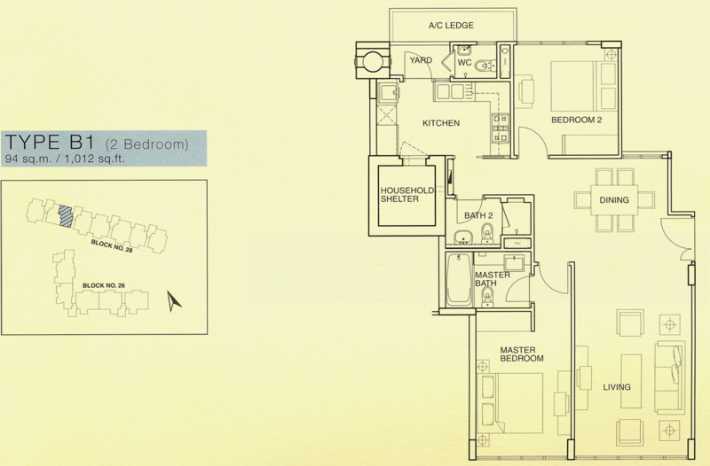 Tresor 2 Bedroom Floor Plan