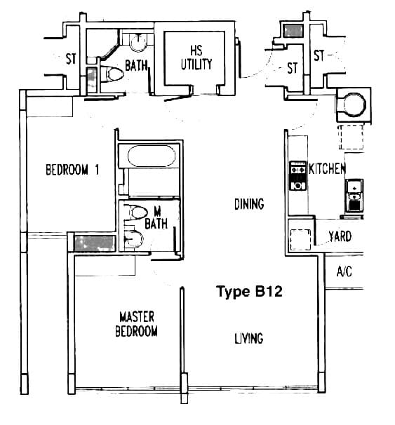 waterina 2 bedroom floor plan