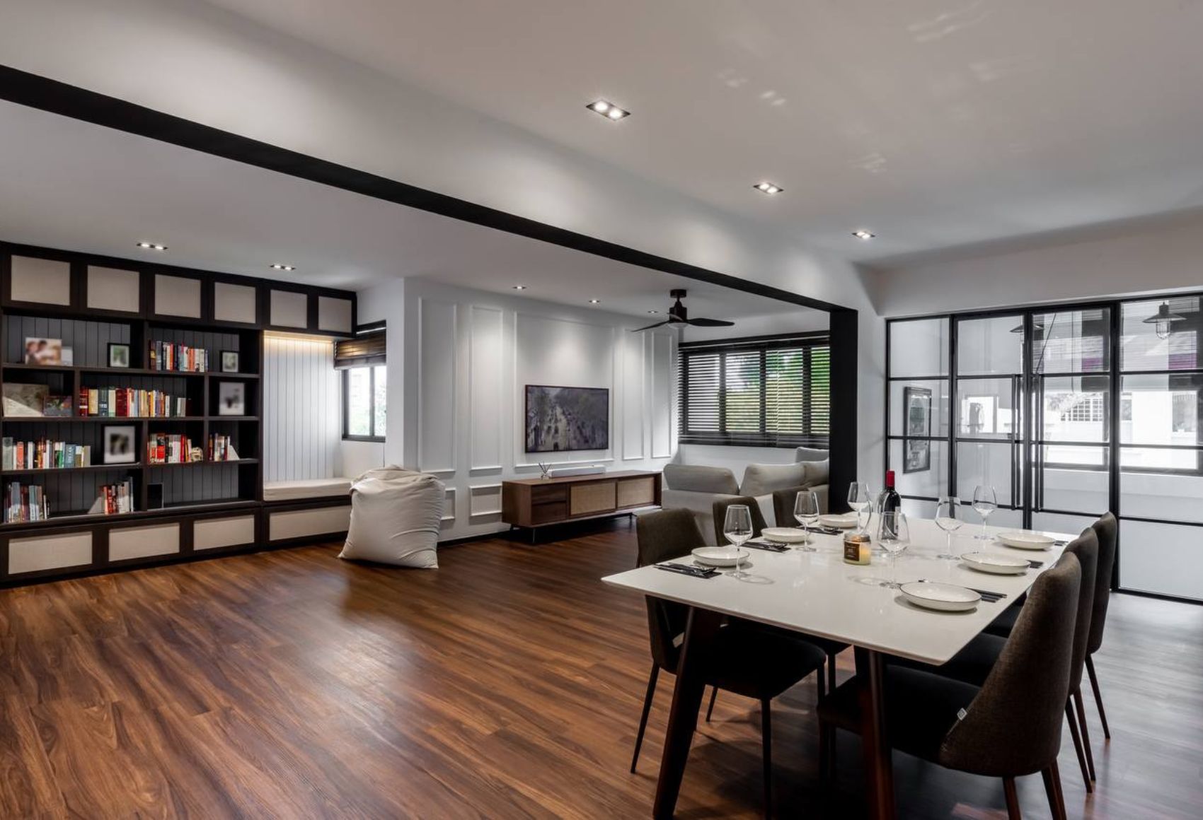 Inside A 1,830 Sqft Jumbo HDB With A Black & White Heritage Design