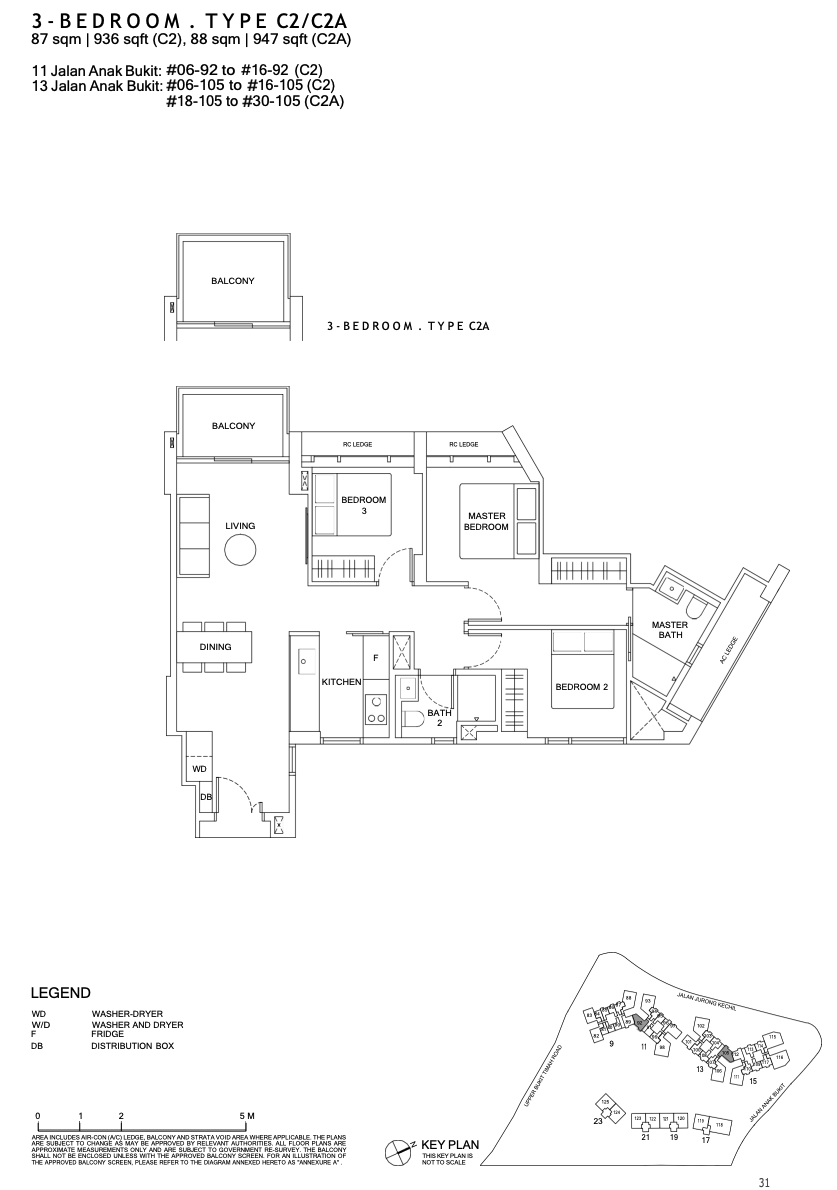 reserve residences compact 3 bedroom floorplan