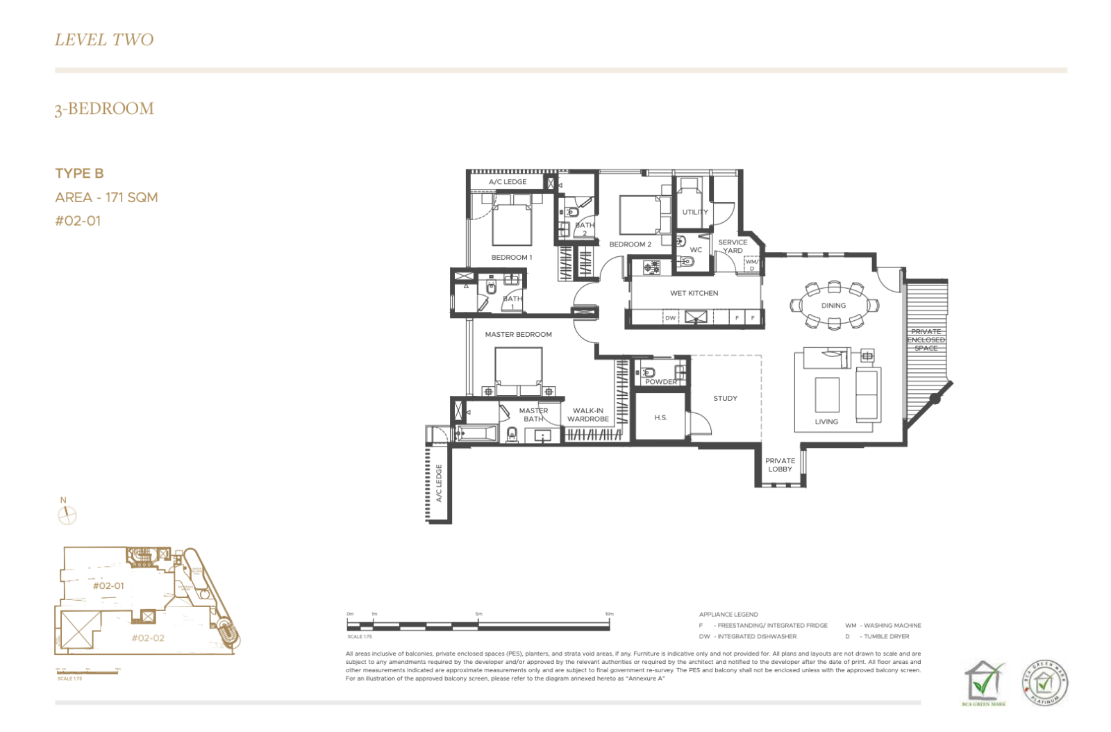 giverny residences 3 bedroom floorplan