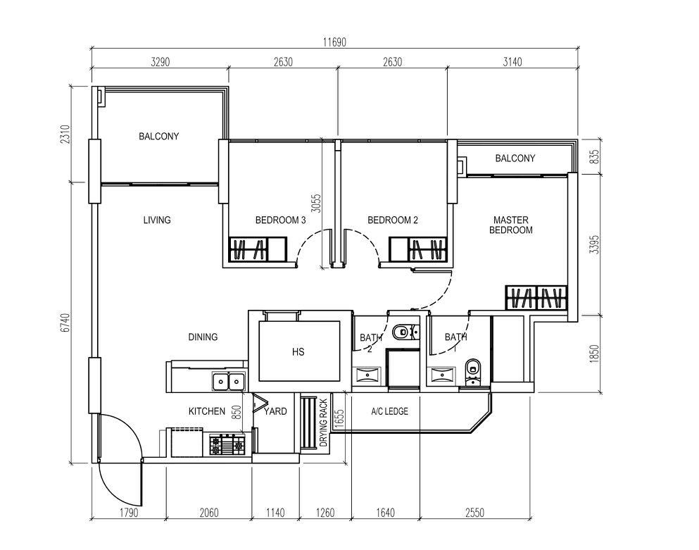 Centrale 8 At Tampines 4 room flat