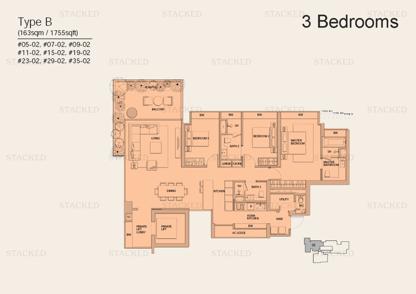 Centennia Suites floor plan