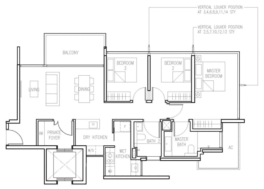 cairnhill 16 3 bedroom floor plan