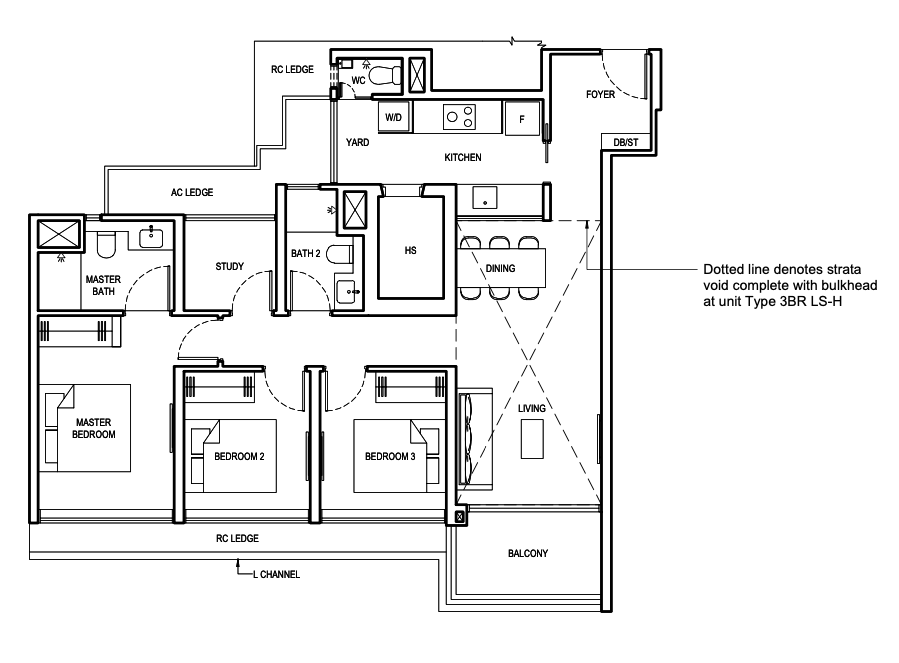 grand dunman 3 bedroom floorplan