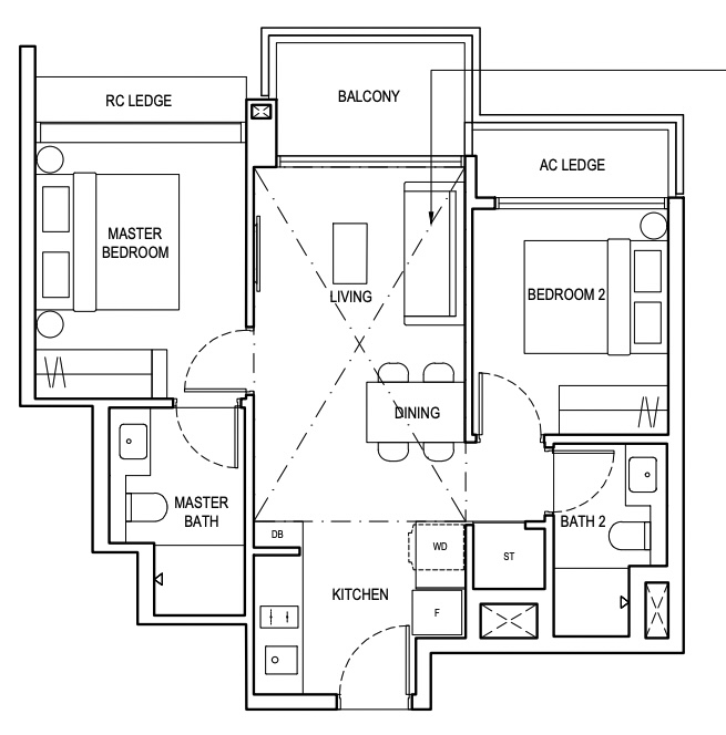 Continuum 2 Bedroom Unit