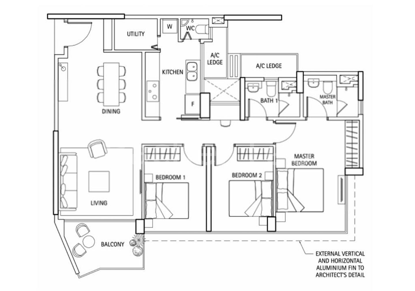 Waterbank At Dakota 1130 sqft