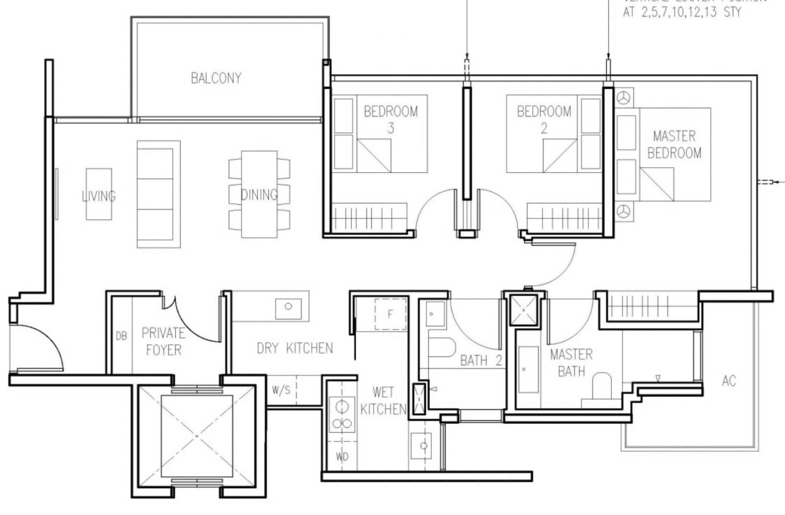 cairnhill 16 3 bedroom 1055 sq ft