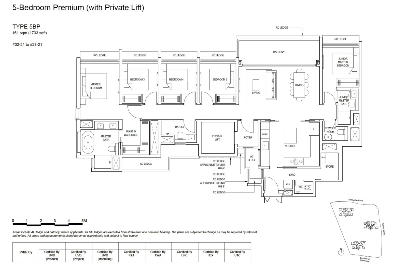 pinetree hill 5 bedroom 1 layout