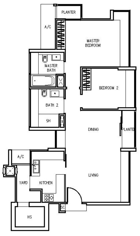 the trizon 2 bedroom