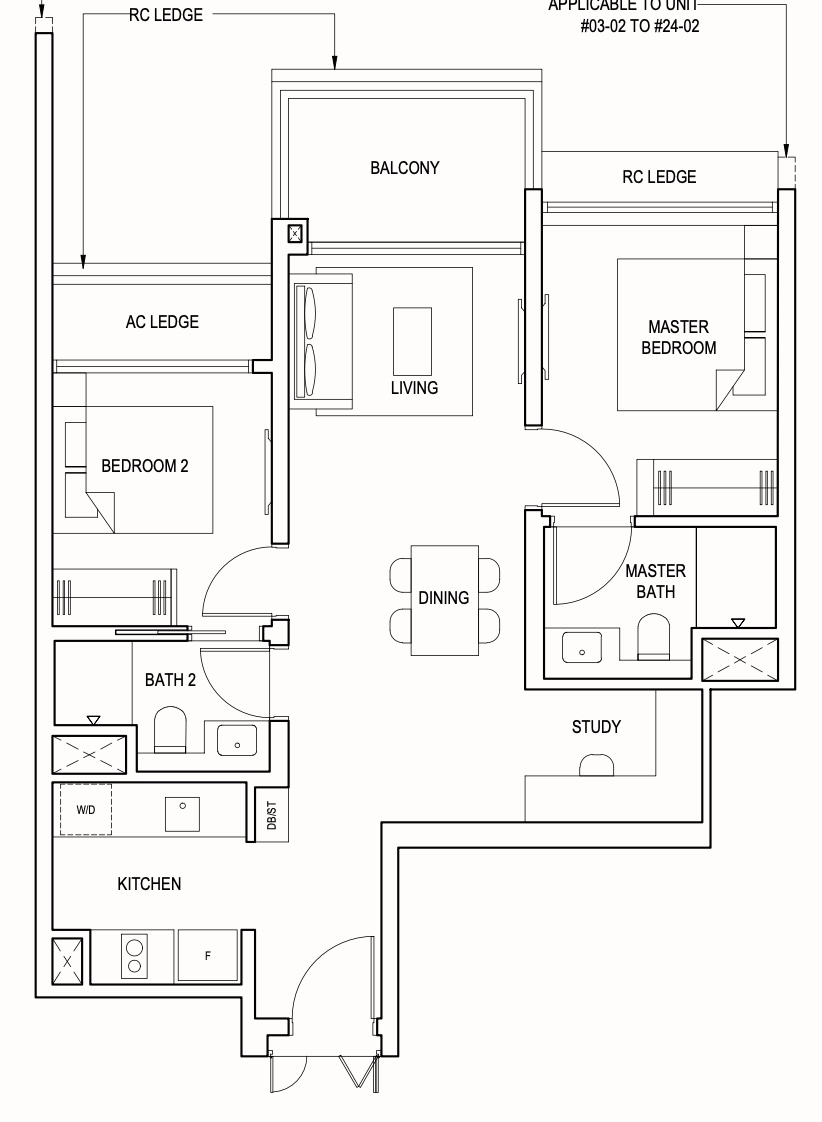 pinetree hill 2 bedroom study