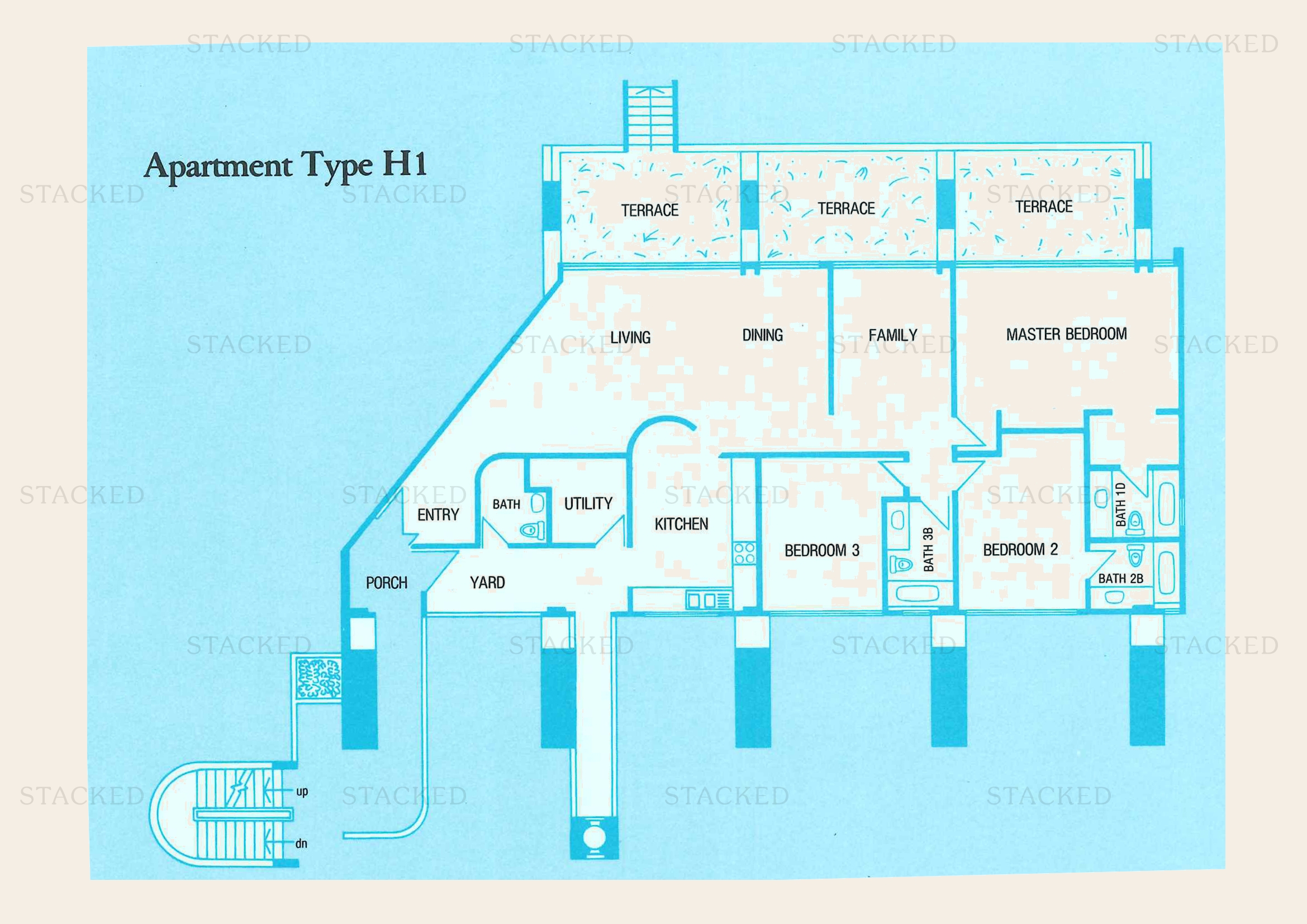 Plano de planta 5 del Condominio Pepys Hill