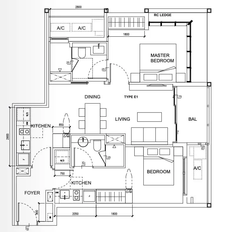 TMW Maxwell 2 Bedroom Dual Key 1