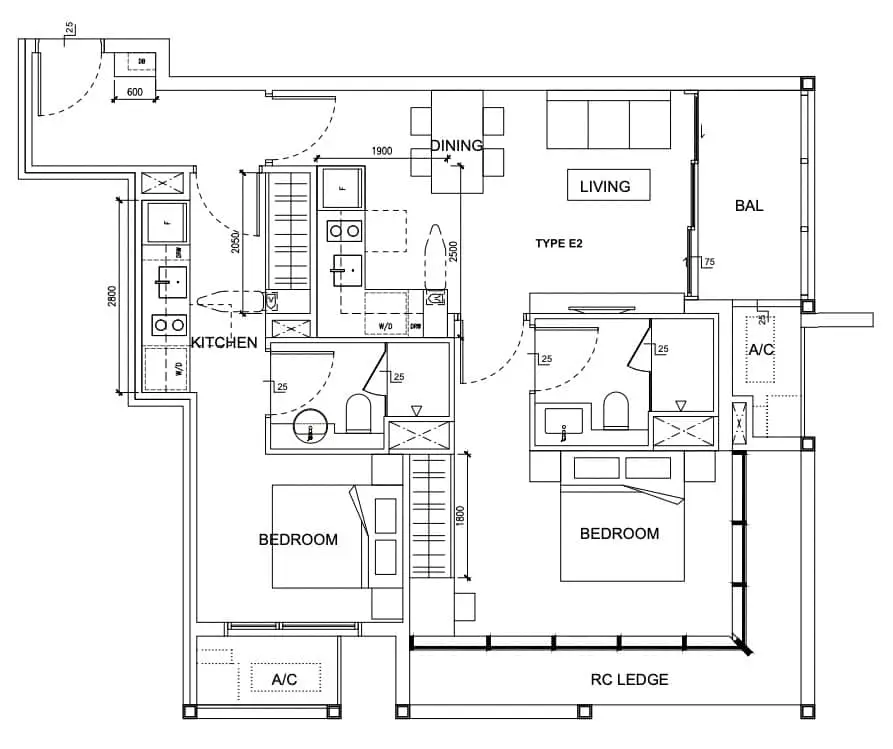 TMW Maxwell 2 Bedroom Dual Key