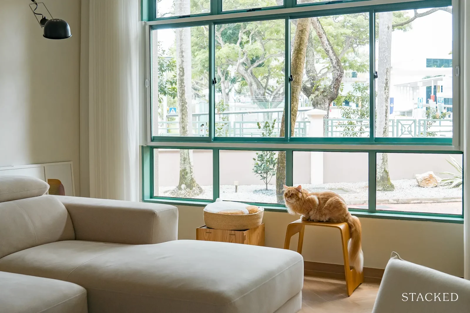 Changi Green Mid Century Modern Interior Living Room 1