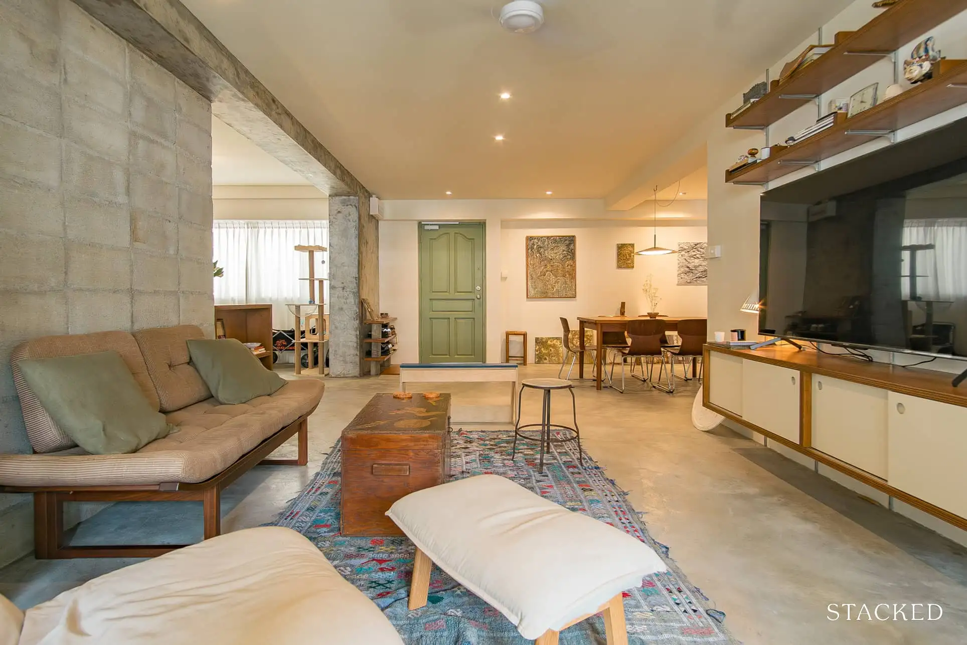 Bedok South Brutalist Mid Century Living Room 4