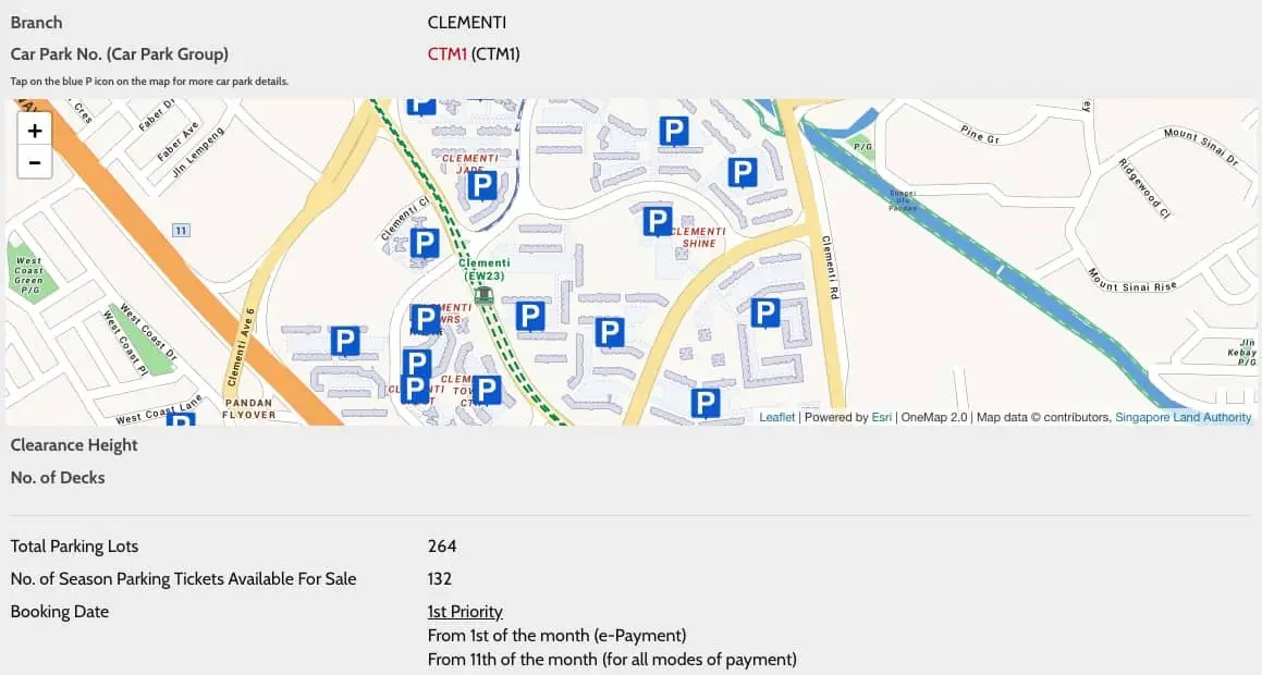 Clementi Towers Season Parking Sep 023