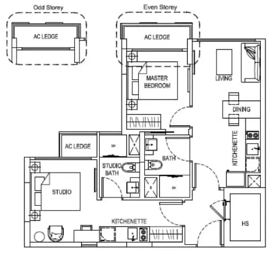 The Hillford Dual Key Floor Plan